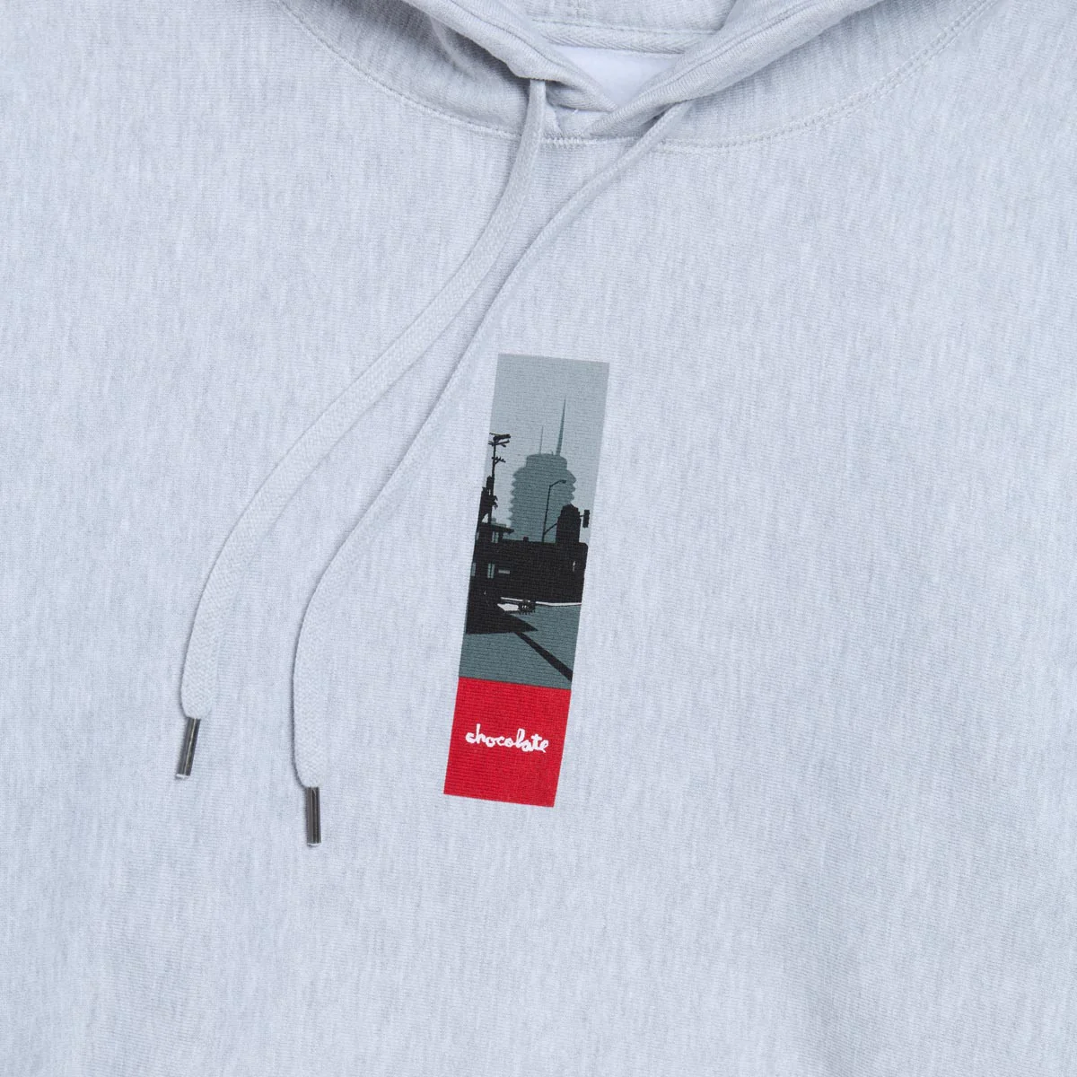 Chocolate Return To Heavy Hoodie - Grey Heather - Image 2