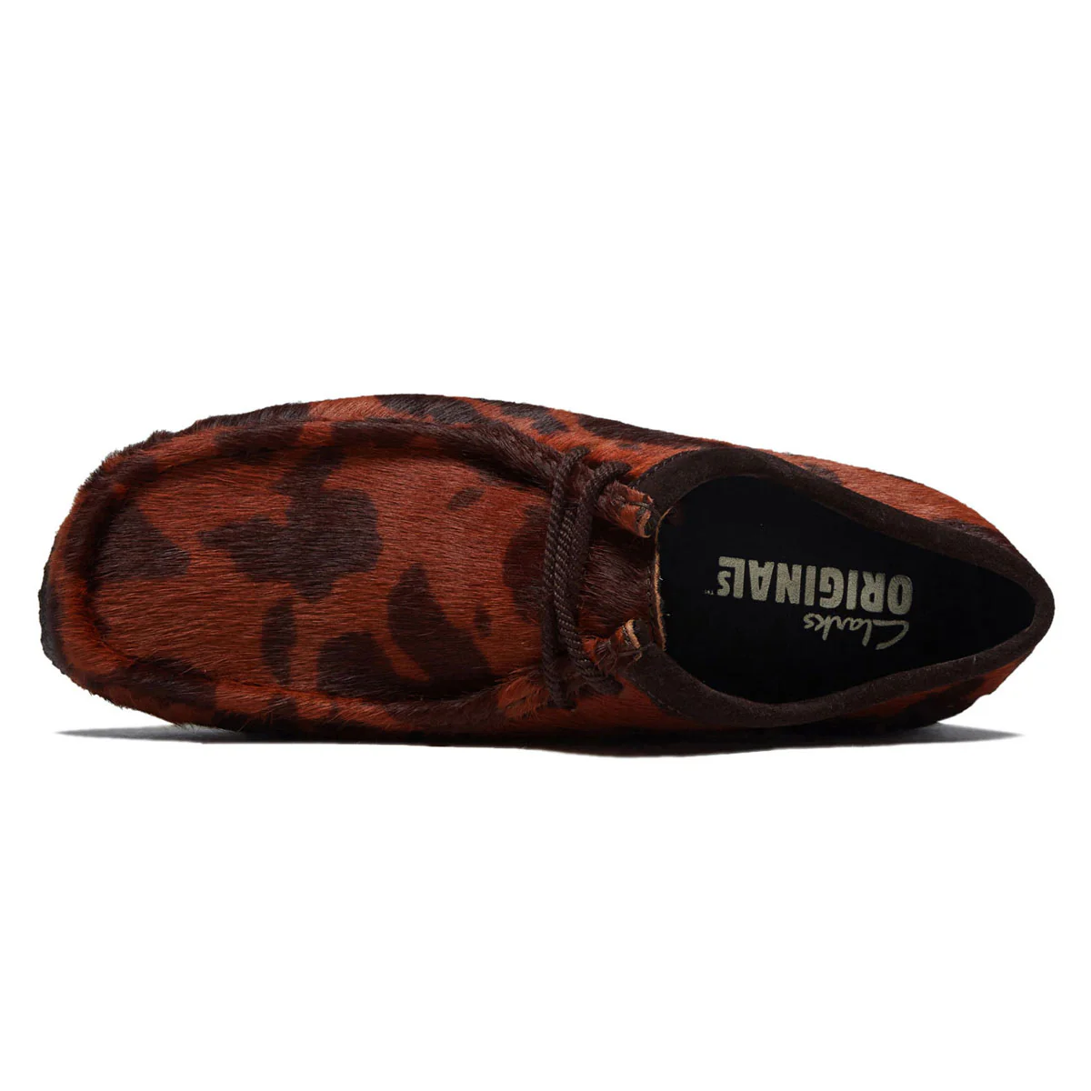 Clarks Wallabee Shoes - Brown Cow Print - Image 3
