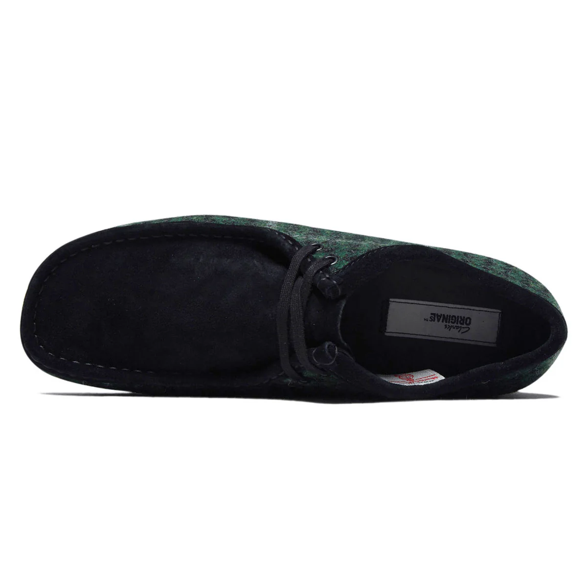 Clarks Wallabee Shoes - Green Tweed - Image 3