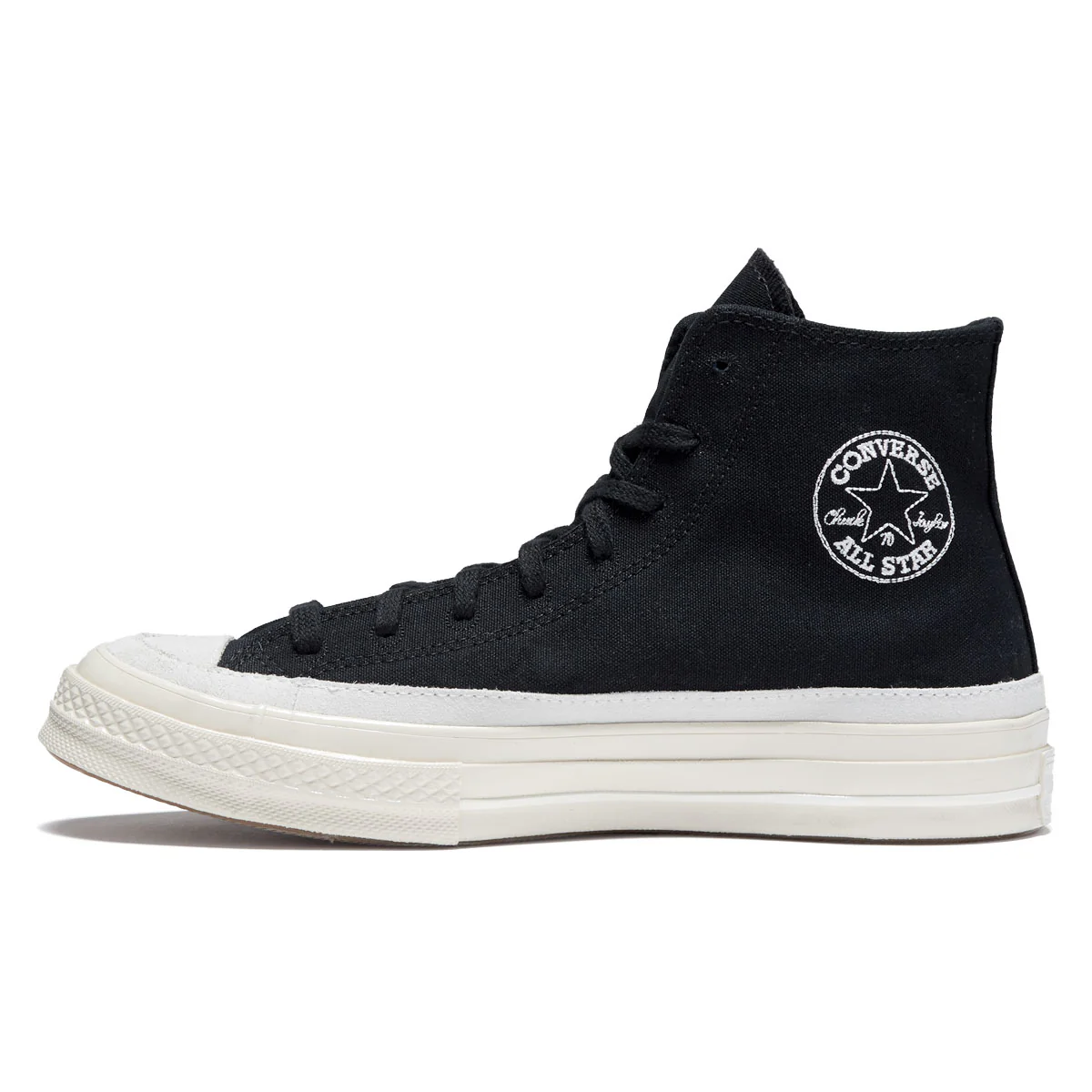 Converse Chuck 70 Hi Shoes - Black/Egret/Natural Ivory - Image 2