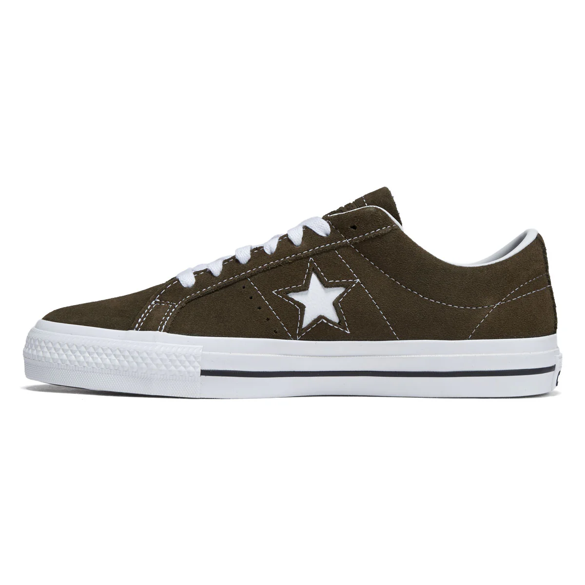 Converse One Star Pro Ox Shoes - Surplus Olive/White/Black - Image 2