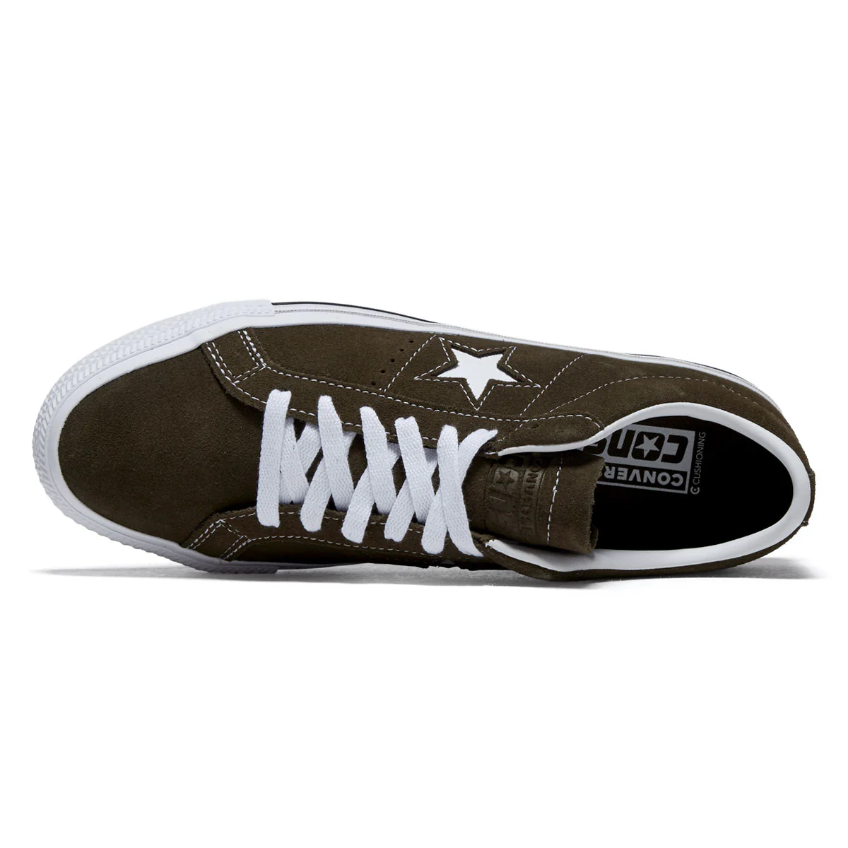 Converse One Star Pro Ox Shoes - Surplus Olive/White/Black - Image 3