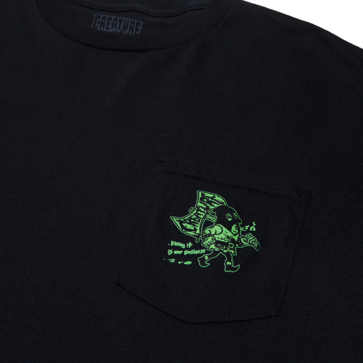 Creature 9 to 5 Pocket T-Shirt - Black - Image 2