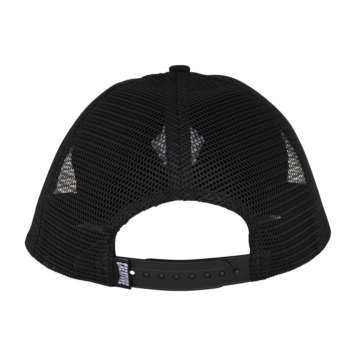 Creature Bonehead Flame Wash Mesh Trucker Hat - Greasy Black - Image 2