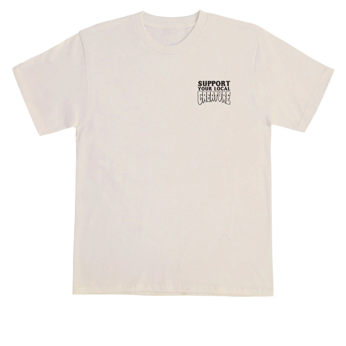 Creature Bonehead Flame Wash T-Shirt - Natural - Image 2