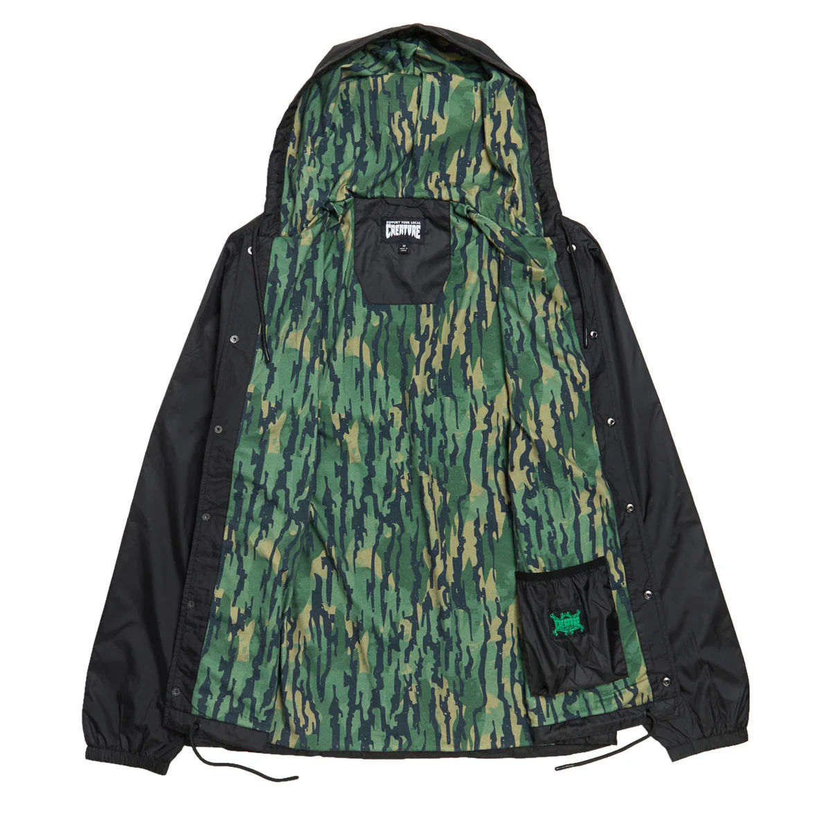 Creature CRTR Coach Windbreaker Jacket - Black - Image 2