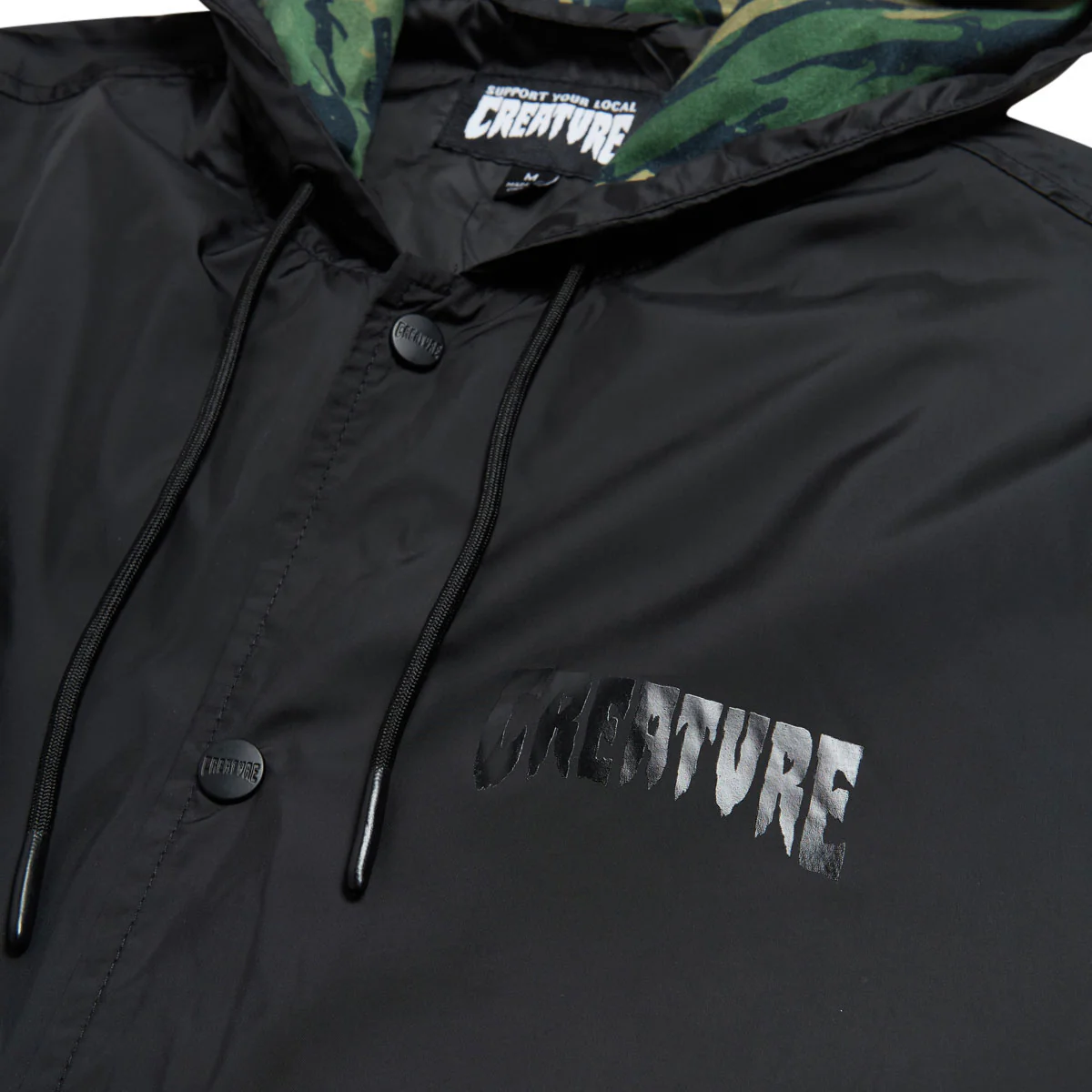 Creature CRTR Coach Windbreaker Jacket - Black - Image 3