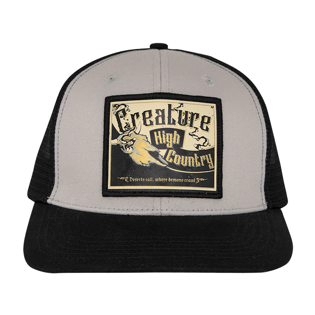 Creature High Country Trucker Hat - Black/Off White - Image 2