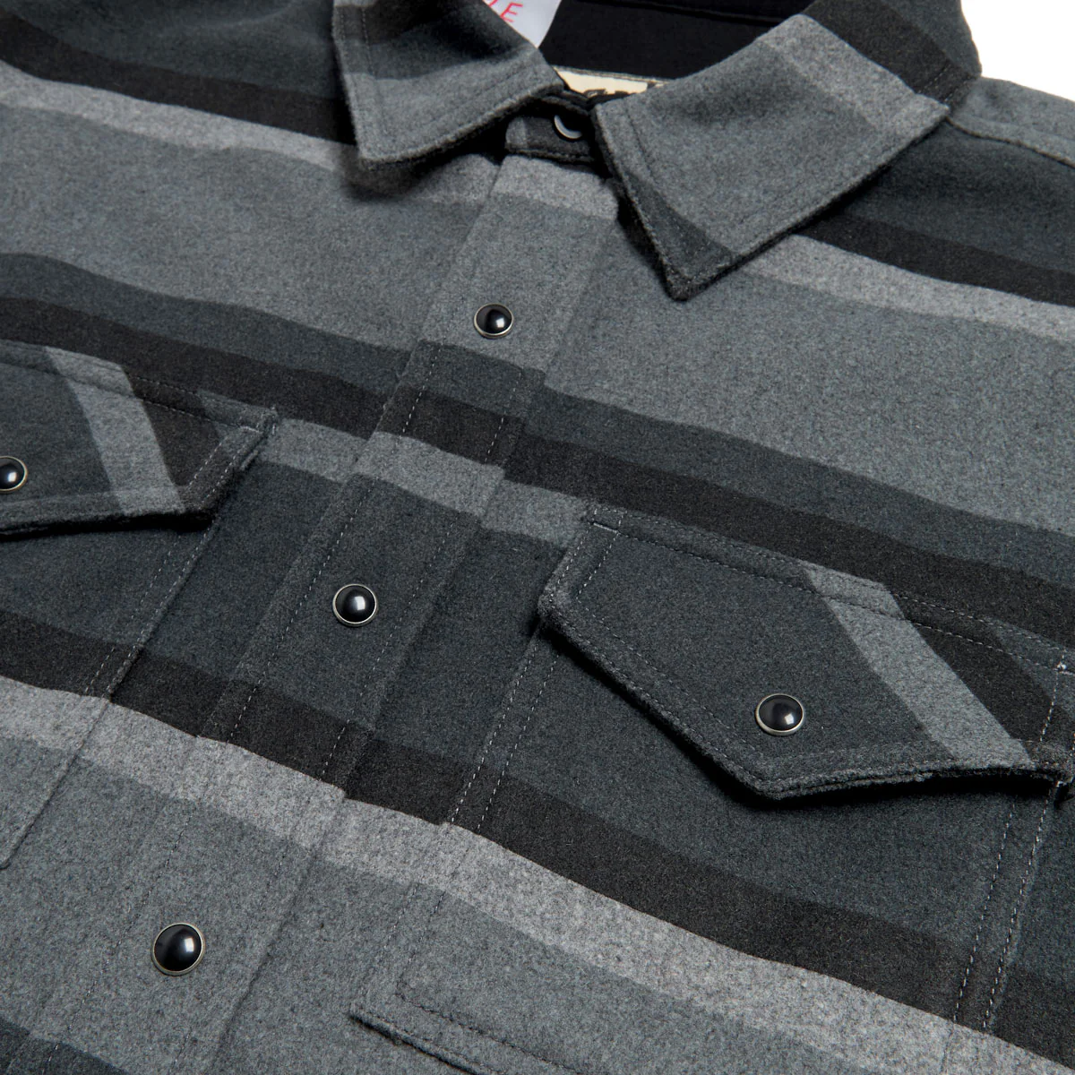 Creature Horizon Long Sleeve Flannel Shirt - Grey Scale - Image 3