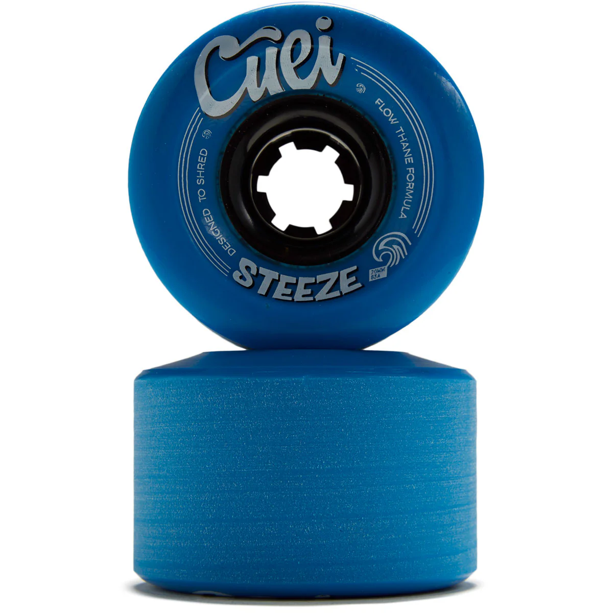 Cuei Steeze Freeride 83a Stoneground Longboard Wheels - Blue - 70mm - Image 2