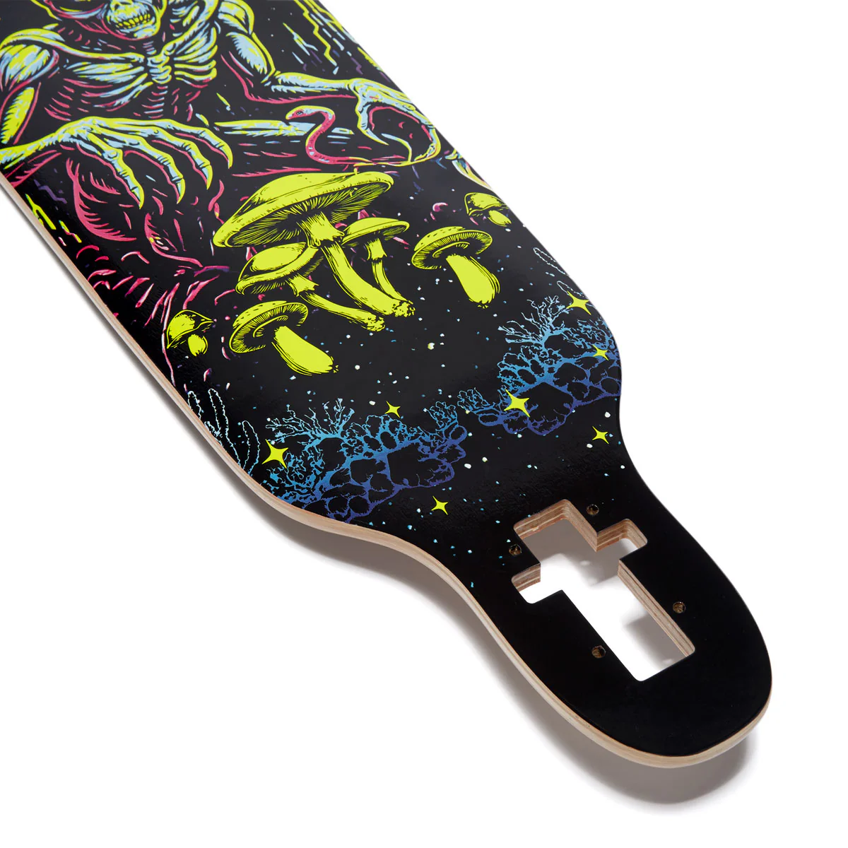Daddies Mall Poster Blacklight Drop Thru Longboard Complete - Black/Glow - Image 5