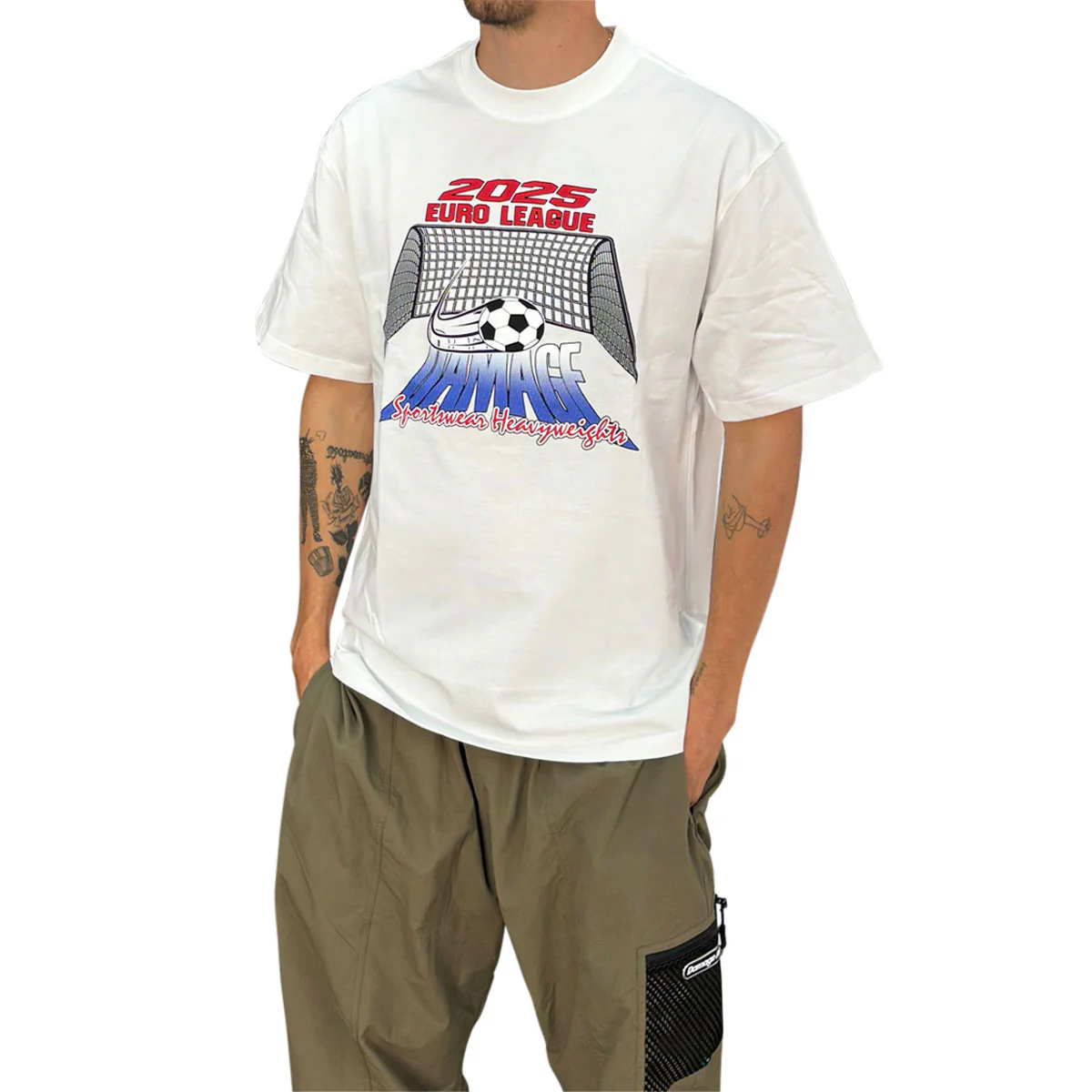 Damage Euroliga T-Shirt - White - Image 3