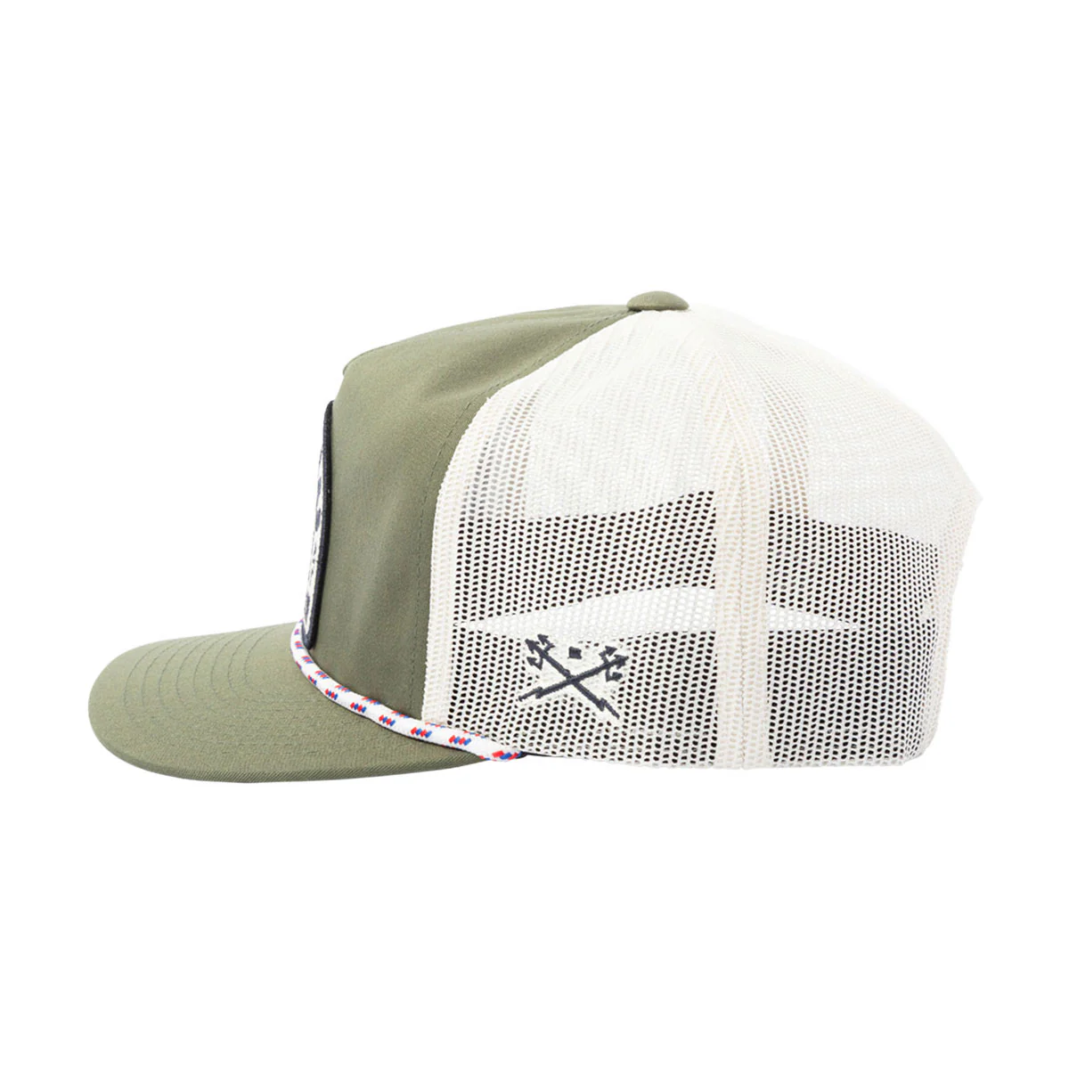 Dark Seas Enfield Hat - Green/White - Image 2