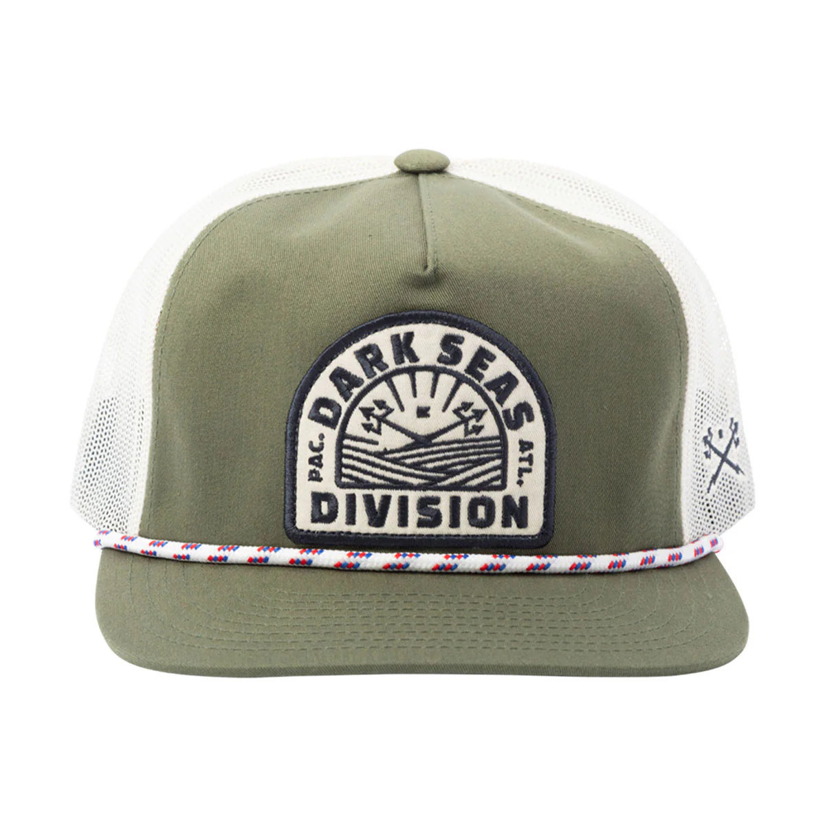 Dark Seas Enfield Hat - Green/White - Image 3