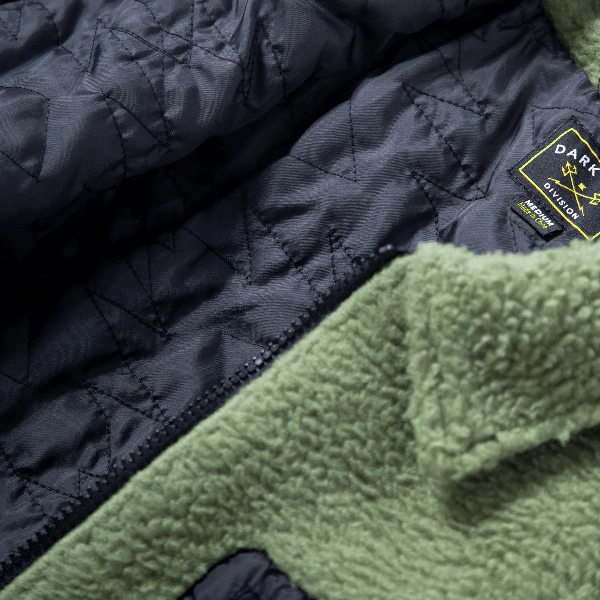 Dark Seas Hancock Fleece Jacket - Olive - Image 5