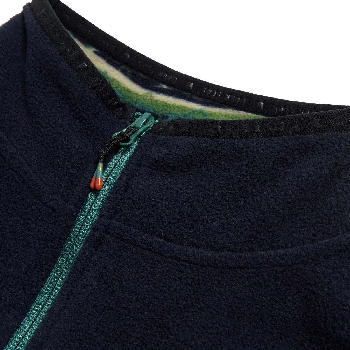 Dark Seas Walter Fleece Sweatshirt - Navy/Teal - Image 4
