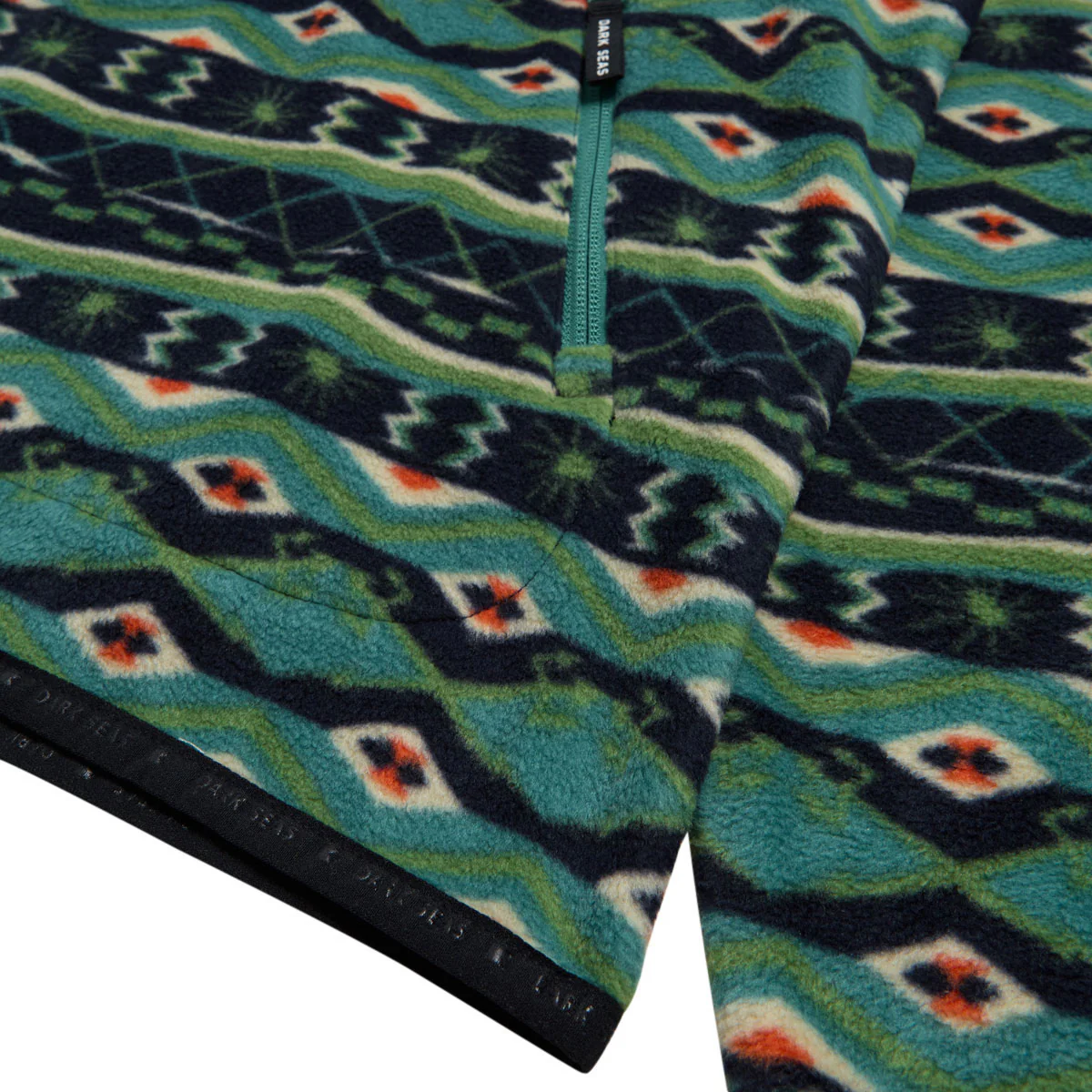 Dark Seas Walter Fleece Sweatshirt - Navy/Teal - Image 5