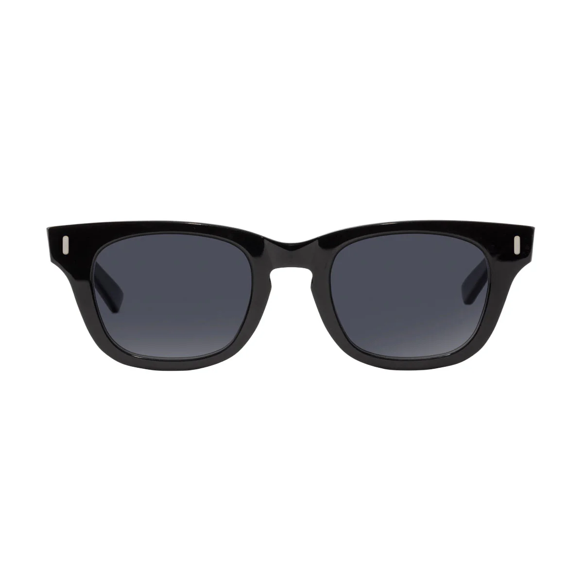 Decade Earl 50s Sunglasses - Gloss Black Acetate/Grey Tac Polarized - Image 2