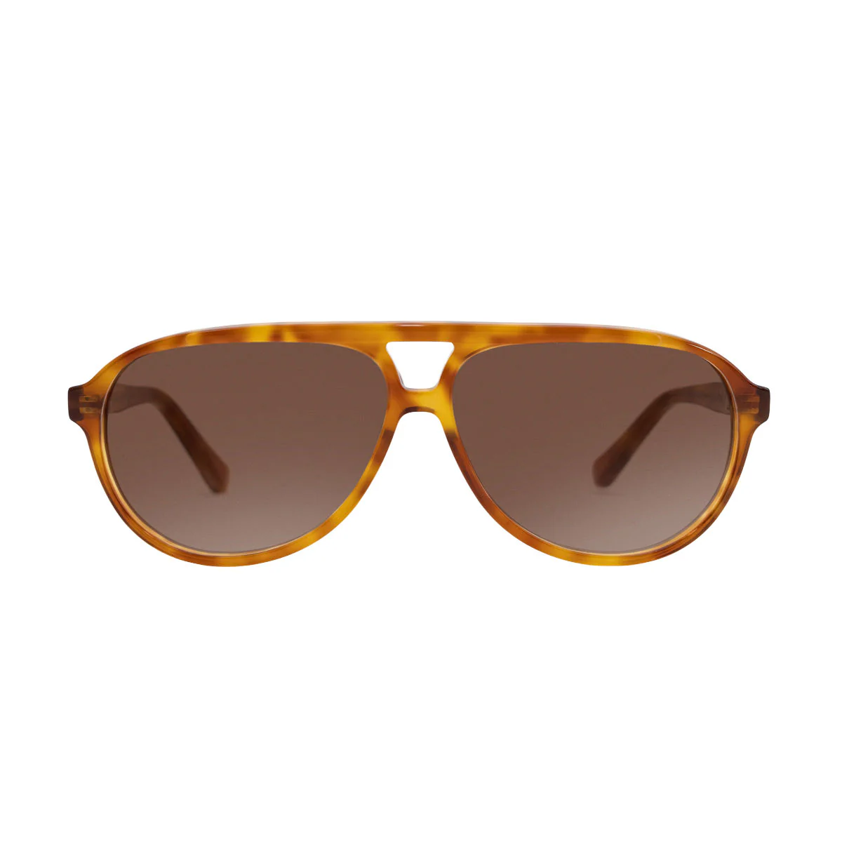 Decade Jasper 80s Sunglasses - Light Brown Tortoise Acetate/Brown CR39 - Image 2