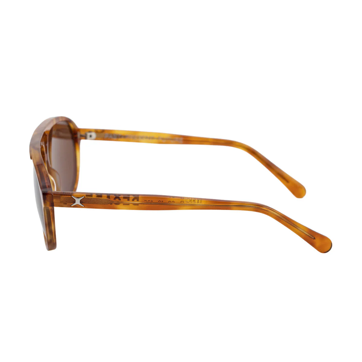 Decade Jasper 80s Sunglasses - Light Brown Tortoise Acetate/Brown CR39 - Image 3