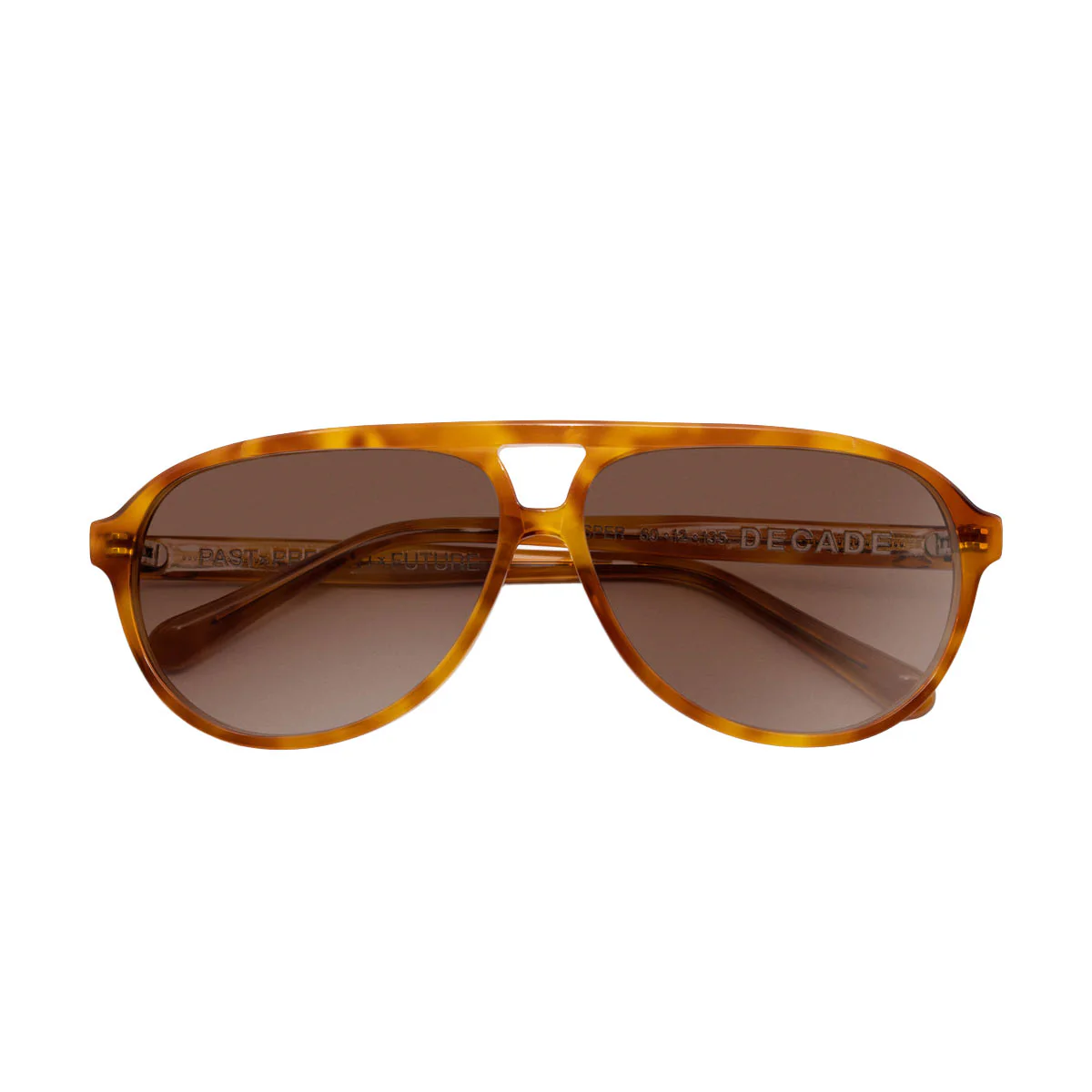 Decade Jasper 80s Sunglasses - Light Brown Tortoise Acetate/Brown CR39 - Image 4