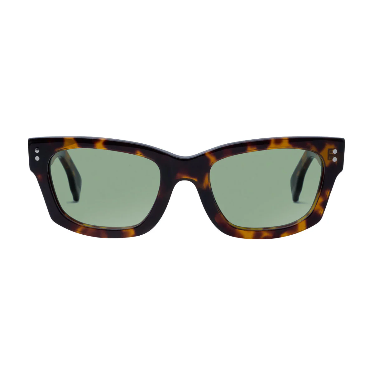 Decade Milton 60s Sunglasses - Tortoise Acetate/Green CR39 - Image 2