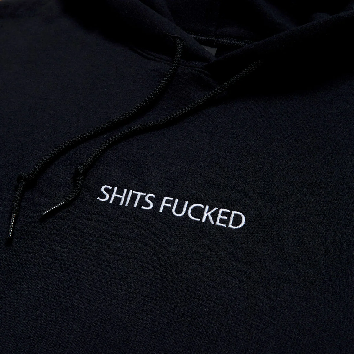 Designer Trash Shits Fucked Hoodie - Black - Image 2