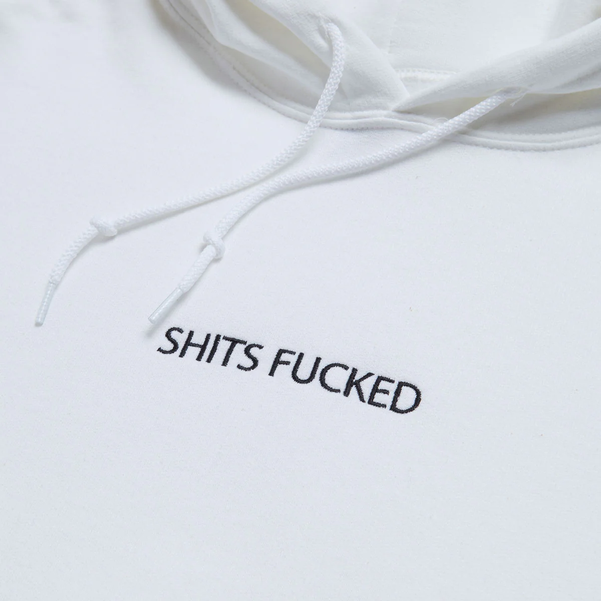 Designer Trash Shits Fucked Hoodie - White - Image 2