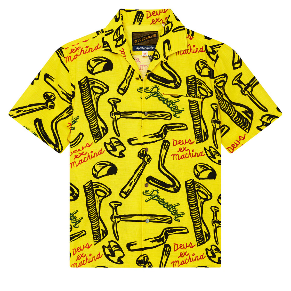 Deus Ex Machina Specter Tool Shirt - Canary Yellow - Image 3