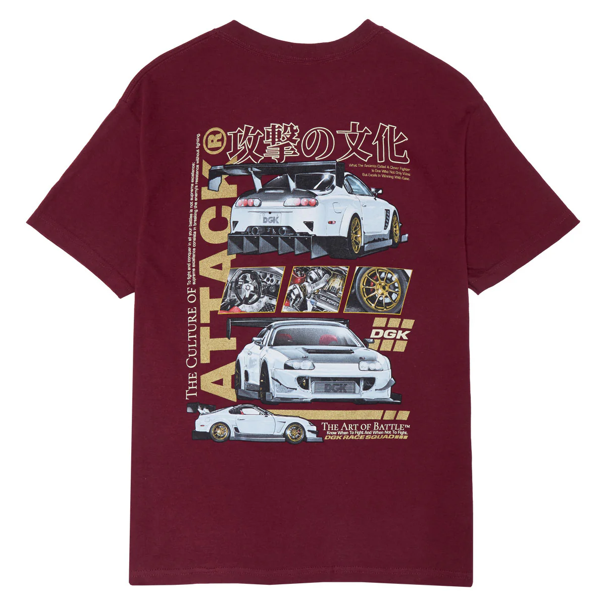 DGK Attack T-Shirt - Burgundy - Image 2