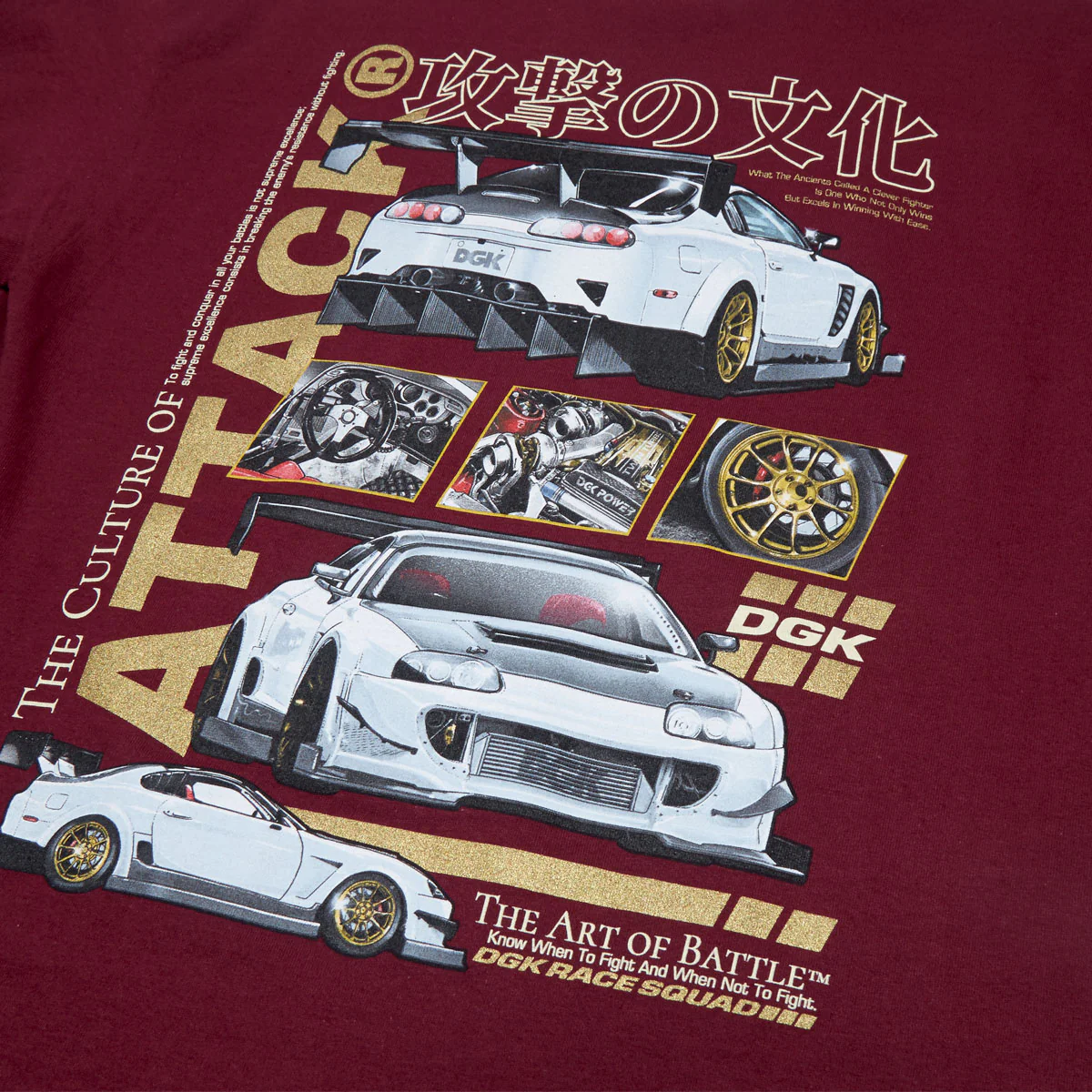 DGK Attack T-Shirt - Burgundy - Image 4