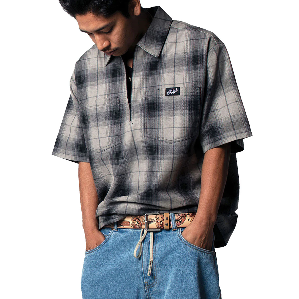 DGK Players Club Flannel Shirt - Gray - Image 3