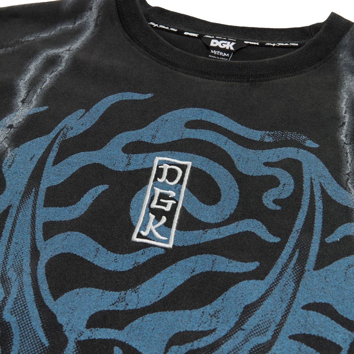 DGK Storm Knit T-Shirt - Washed Black - Image 3