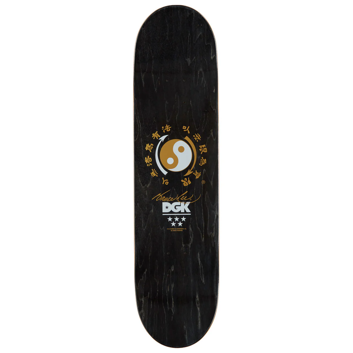 DGK x Bruce Lee Balance Embossed Skateboard Complete - Black - 8.25" - Image 2