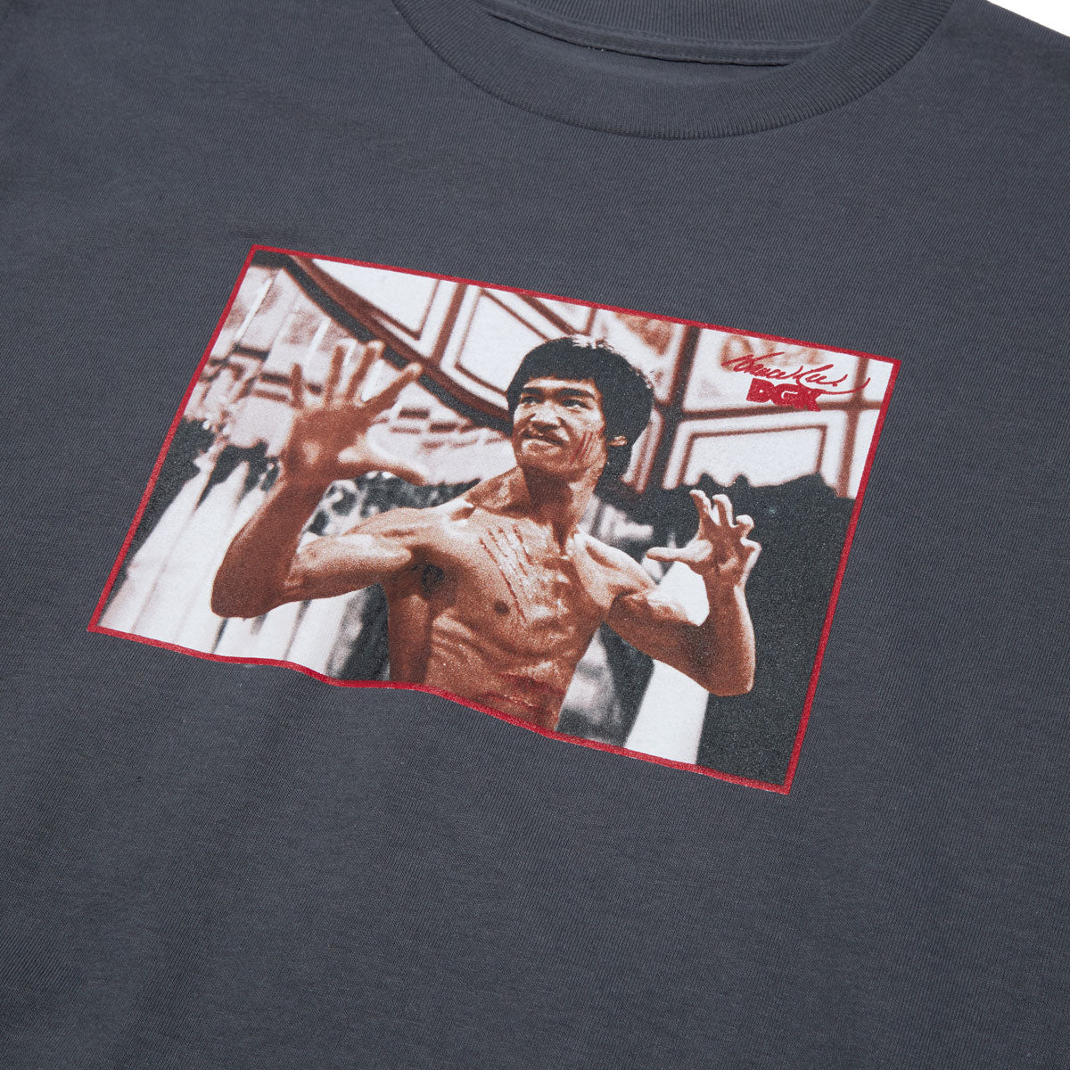 DGK x Bruce Lee Focus T-Shirt - Charcoal - Image 3