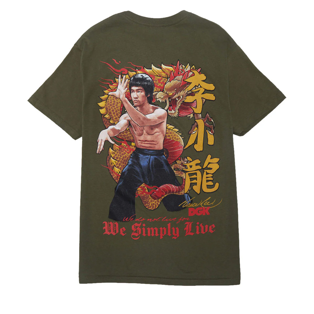 DGK x Bruce Lee Lil Dragon T-Shirt - Military Green
