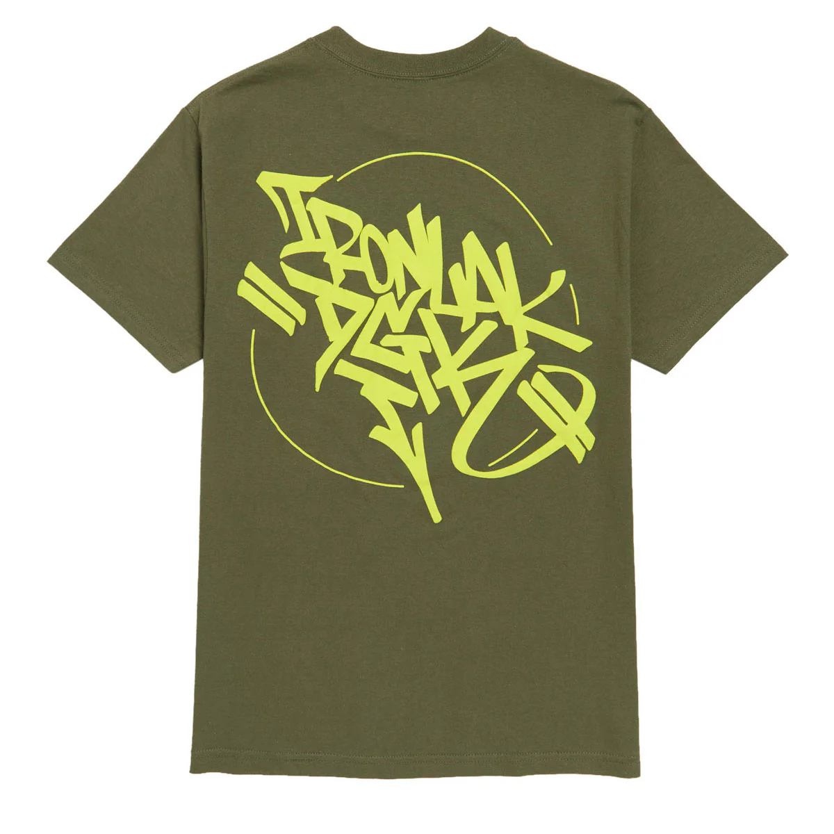 DGK x Ironlak Hands Off Puff Ink T-Shirt - Military Green - Image 2