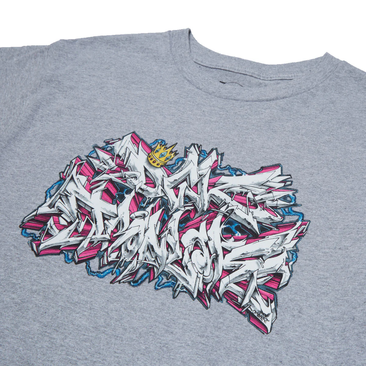 DGK x Ironlak Volts T-Shirt - Heather Gray - Image 2