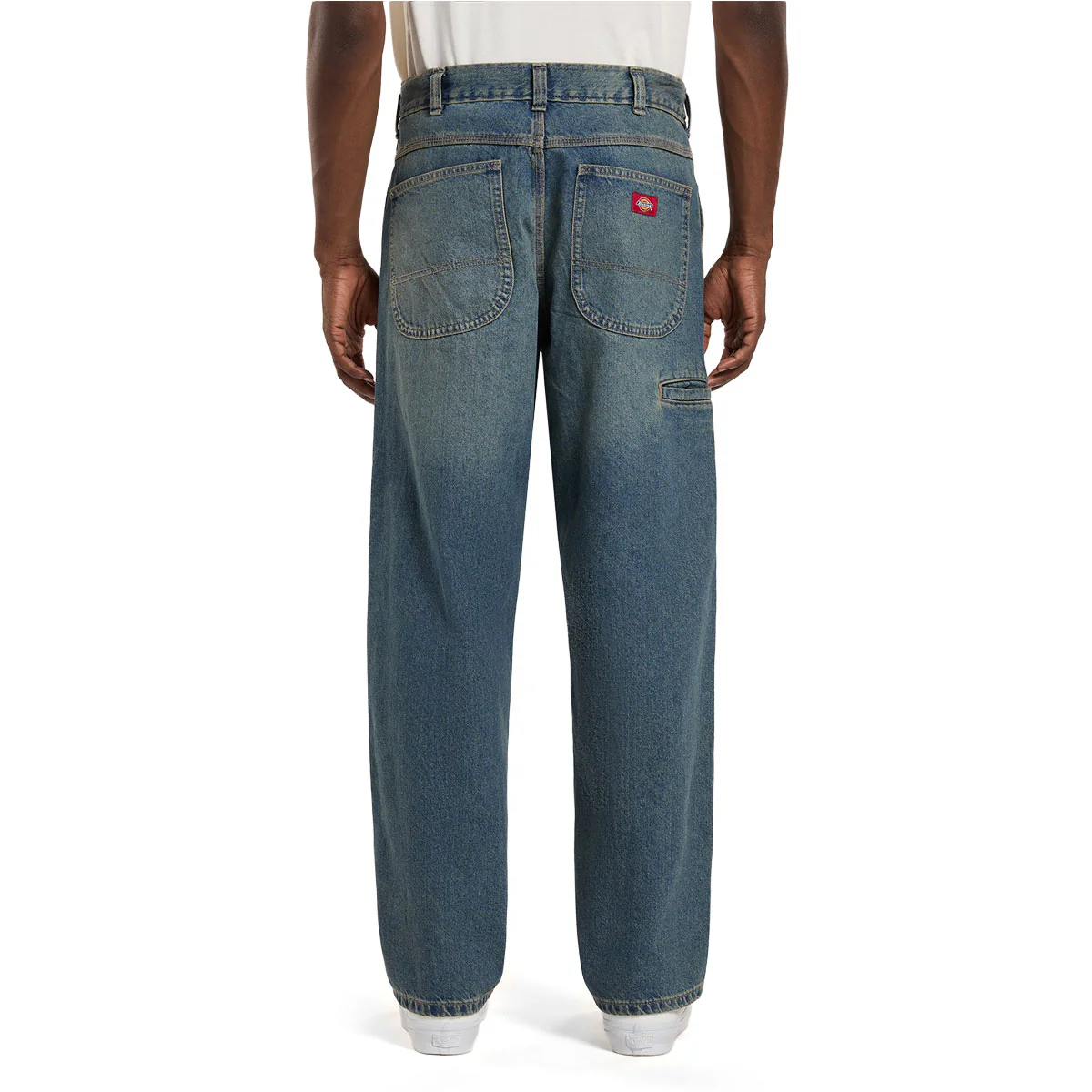 Dickies Baggy Tapered Work Jeans - Khaki Tinited Blue - Image 2