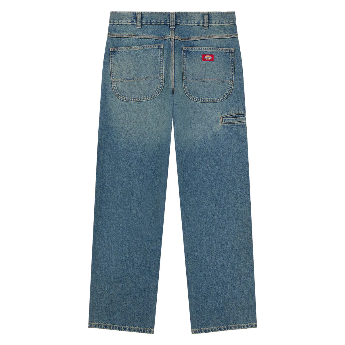 Dickies Baggy Tapered Work Jeans - Khaki Tinited Blue - Image 6