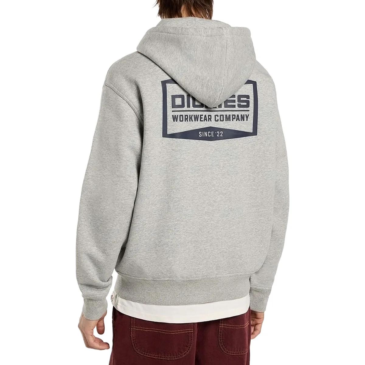 Dickies Bolivar Full Zip Up Hoodie - Gray Melange - Image 2