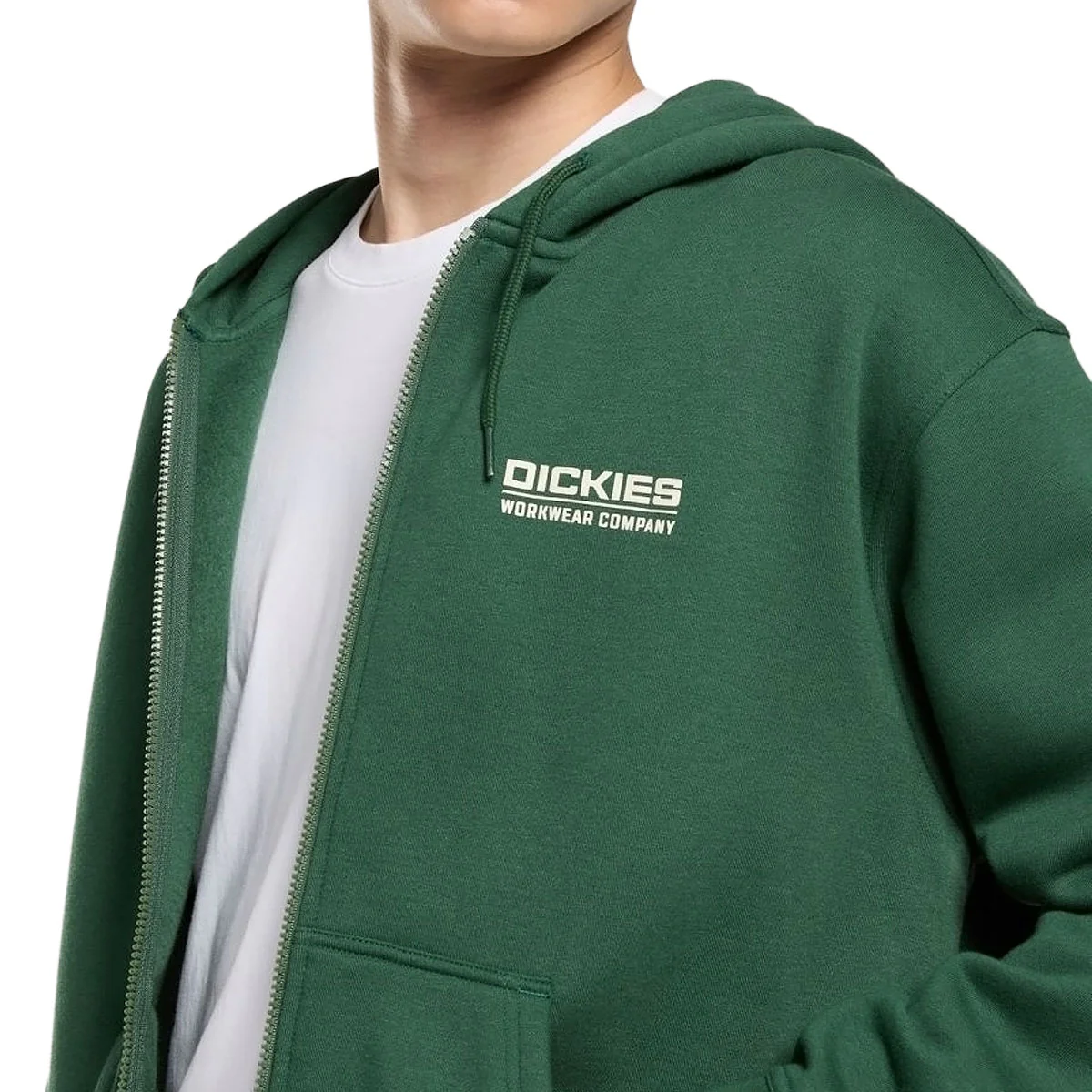 Dickies Bolivar Full Zip Up Hoodie - Pine Needle Green - Image 3