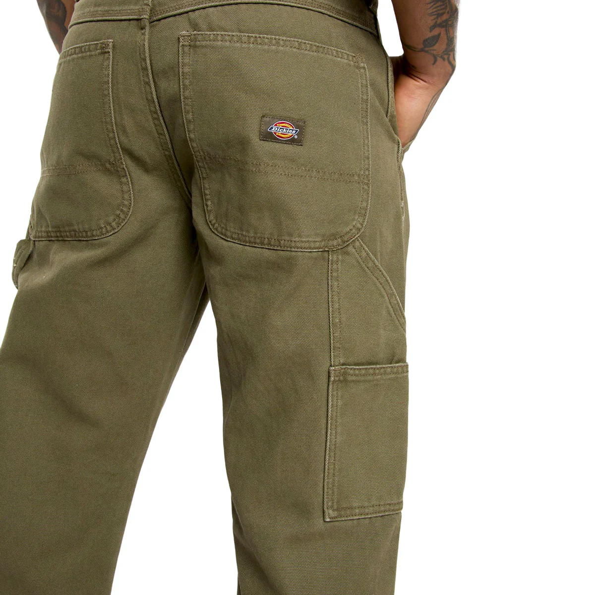 Dickies Carpenter Canvas Pants - Military Green - Image 3
