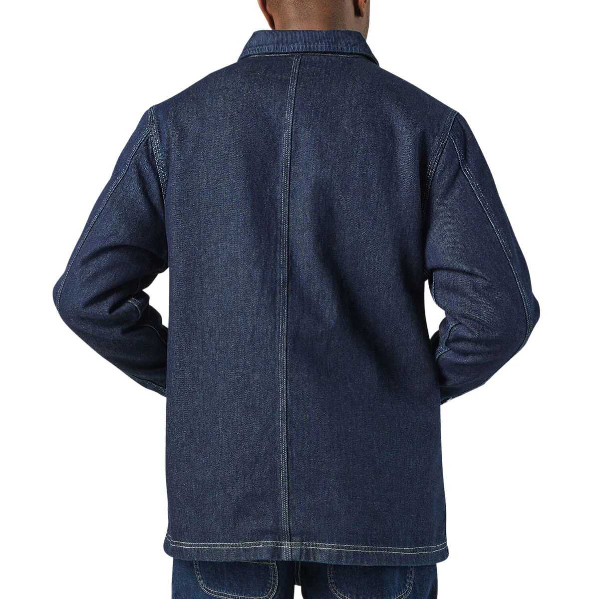 Dickies Denim Blanket Lined Chore Jacket - Rinsed Indigo Blue - Image 2