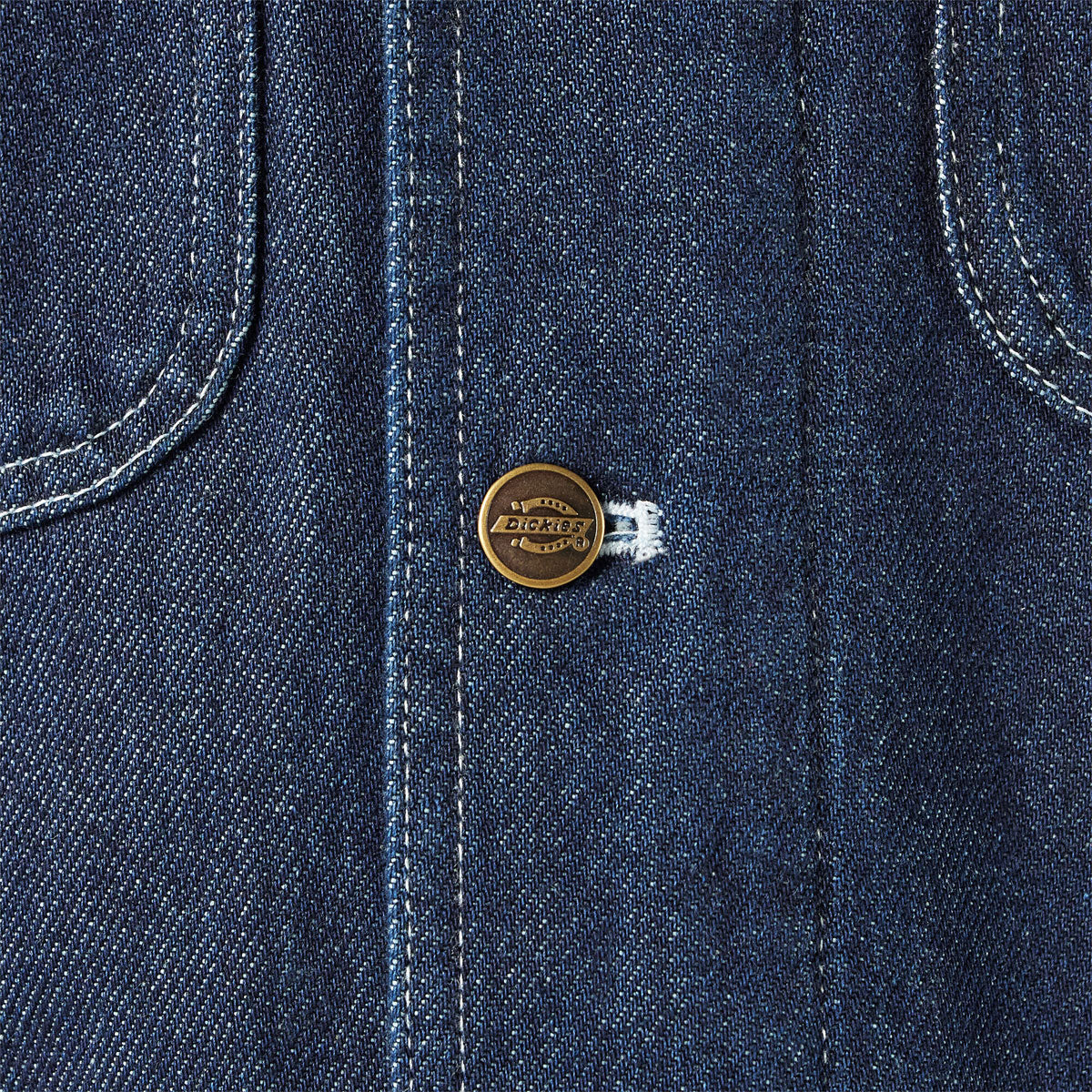 Dickies Denim Blanket Lined Chore Jacket - Rinsed Indigo Blue - Image 5
