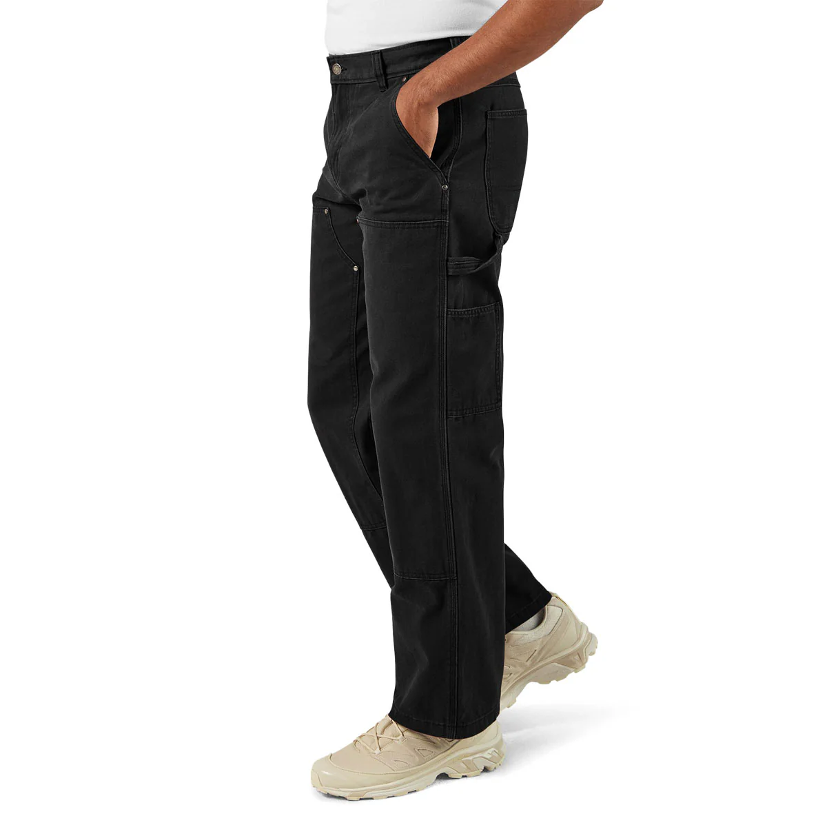 Dickies Double Knee Canvas Carpenter Pants - Black - Image 3