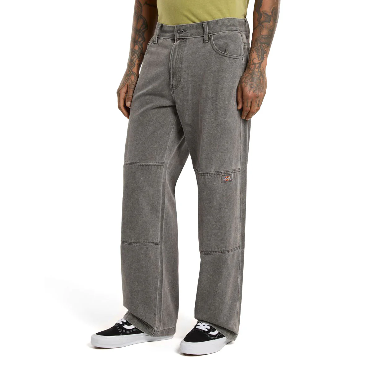 Dickies Double Knee Denim Jeans - Grey Wash Tinited - Image 3