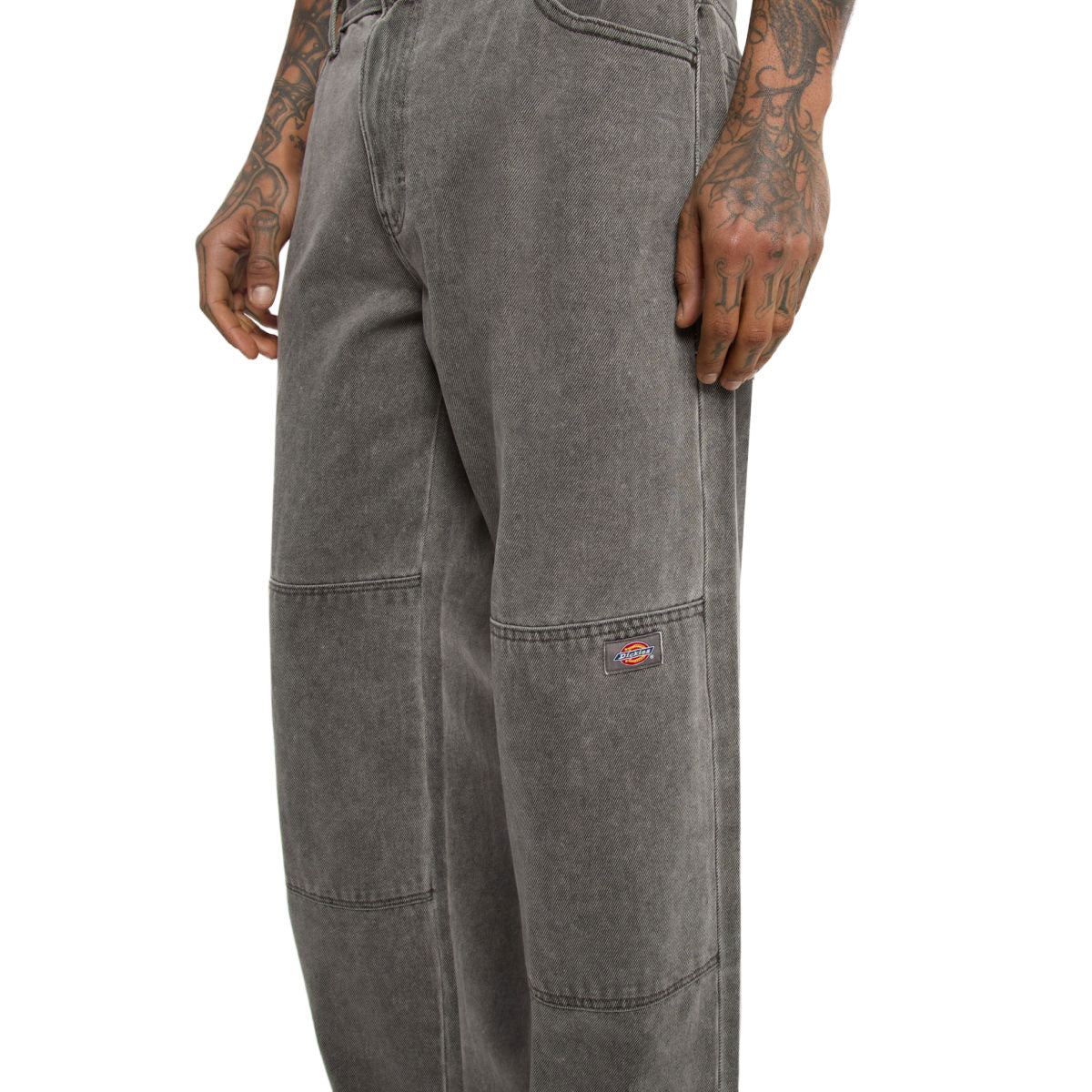Dickies Double Knee Denim Jeans - Grey Wash Tinited - Image 4
