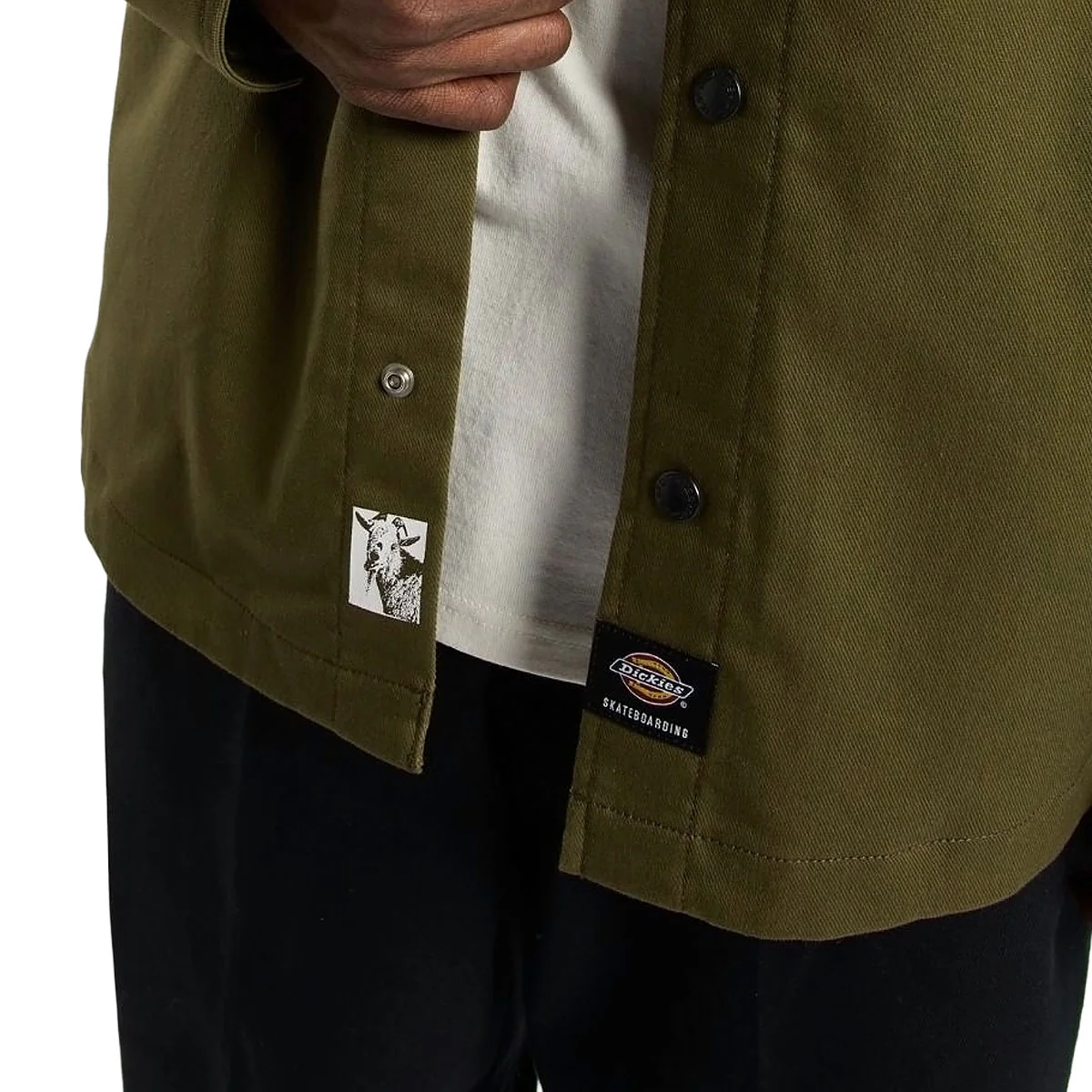 Dickies Mike Anderson Lined Flex Duck Shacket Jacket - Dark Olive - Image 5