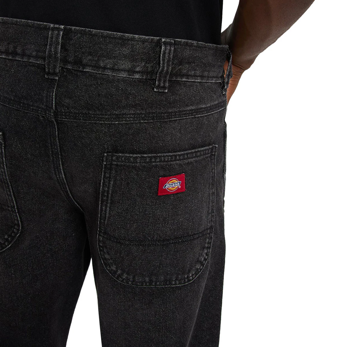 Dickies Relaxed Straight Work Jeans - Black Wash Faded - Image 4